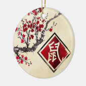 Gelukkig Chinees nieuwjaar van de Rat - 2020 Keramisch Ornament (Links)