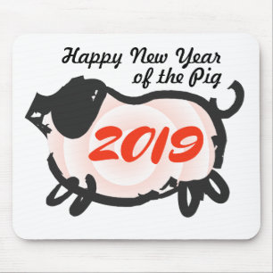 Gelukkig Chinees Nieuwjaar van de Varkensmuizepad Muismat