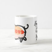 Gelukkig Chinees Nieuwjaar van de witte Mok Varken (Center)