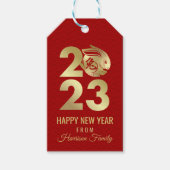 Gelukkig Chinees Nieuwjaar van het konijn Cadeaulabel (Voorkant)