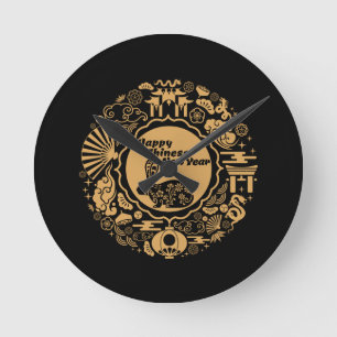 Gelukkig Chinees Nieuwjaar van het konijn Ronde Klok