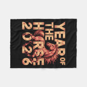 Gelukkig Chinees Nieuwjaar van het Paard 2026 Luna Fleece Deken (Voorkant (Horizontaal))