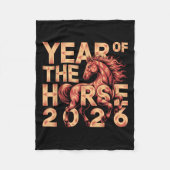 Gelukkig Chinees Nieuwjaar van het Paard 2026 Luna Fleece Deken (Voorkant)