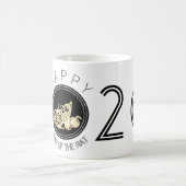 Gelukkig Chinees Rat Nieuwjaar 2020 Witte Mok 2 (Center)