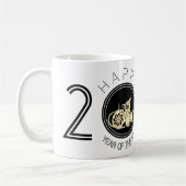 Gelukkig Chinees Rat Nieuwjaar 2020 Witte Mok 2 (Links)