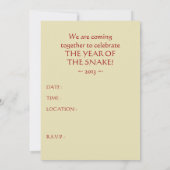 gelukkig chinese nieuwjaar : jaar van de slang kaart (Achterkant)