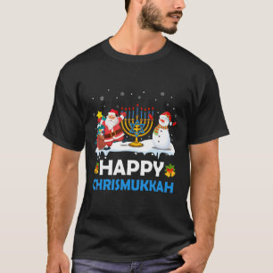 Gelukkig Chrismukkah Chanoeka Fun Vrolijk Kerstfee T-shirt