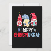 Gelukkig Chrismukkah Gnomes Chanoeka Vrolijk Kerst Kaart (Voorkant)
