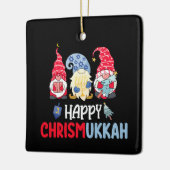 Gelukkig Chrismukkah Gnomes Chanoeka Vrolijk Kerst Keramisch Ornament (Links)