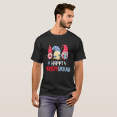 Gelukkig Chrismukkah Gnomes Chanoeka Vrolijk Kerst T-shirt (Voorkant volledig)