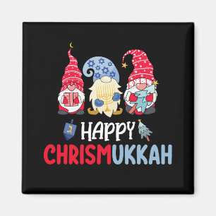 Gelukkig Chrismukkah Kabouters Hanukkah Prettig ke Magneet