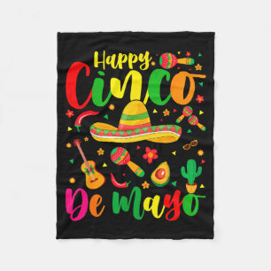 Gelukkig cinco de mayo feest Mexicaans feest 5 de Fleece Deken