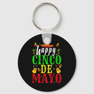 Gelukkig cinco de mayo feest mexicaans feest 5 de sleutelhanger