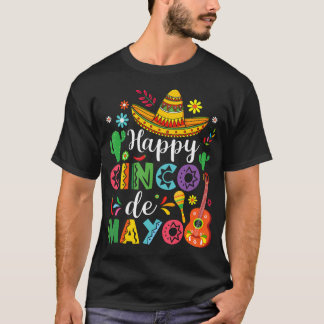 Gelukkig Cinco De Mayo Feest Mexicaans Feest 5 De T-shirt