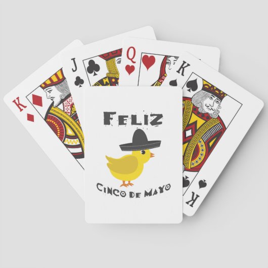 Gelukkig Cinco De Mayo Kuiken Pokerkaarten (Achterkant)