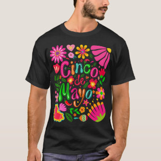Gelukkig Cinco De Mayo Mexicaanse Sombrero Margari T-shirt