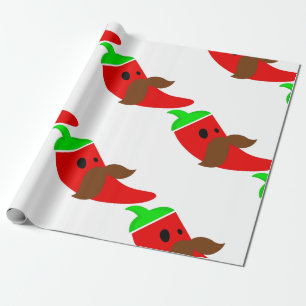 gelukkig cinco de mayo mustache pepper grappig cadeaupapier