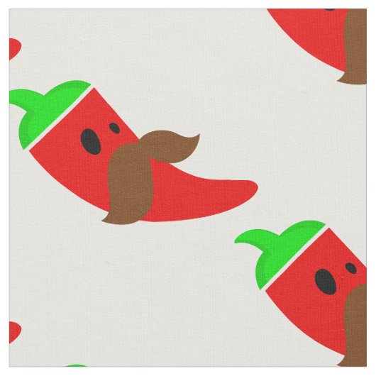 gelukkig cinco de mayo mustache pepper grappig stof (Close Up)