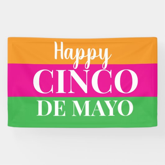 Gelukkig Cinco De Mayo Spandoek (Horizontaal)