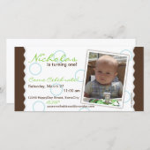 Gelukkig Cirkel Fotokaart: Bruin & Blauw (Voorkant / Achterkant)