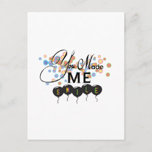 Gelukkig citaat met ballonnen - U MAAKTE ME SMILE! Briefkaart