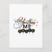 Gelukkig citaat met ballonnen - U MAAKTE ME SMILE! Briefkaart (Voorkant)