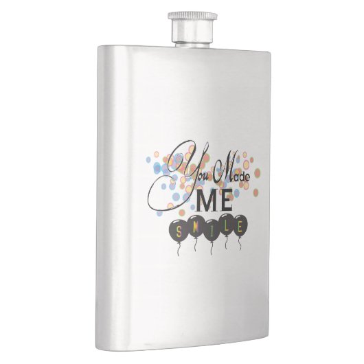 Gelukkig citaat met ballonnen - U MAAKTE ME SMILE! Flacon (Rechts)