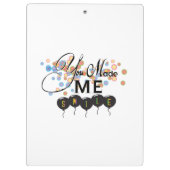 Gelukkig citaat met ballonnen - U MAAKTE ME SMILE! Klembord (Achterkant)