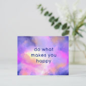 Gelukkig Citaat op een kosmisch Ruimte Abstract On Briefkaart (Staand voorkant)