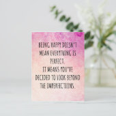 Gelukkig Citaat zijn Briefkaart (Staand voorkant)