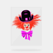 Gelukkig Clown Grappig Acryl Teken Bord (Voorkant)