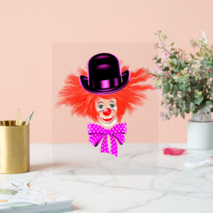 Gelukkig Clown Grappig Acryl Teken Bord