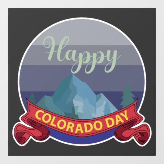 Gelukkig Colorado Day teken Raamsticker (Vel)