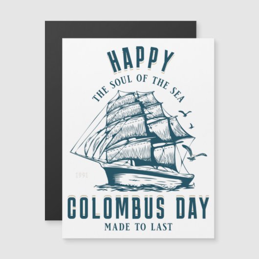gelukkig columbus dag (Voorkant / Achterkant)