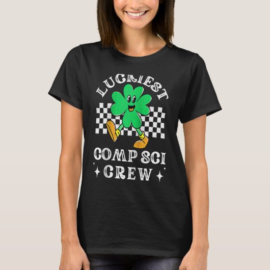 Gelukkig Comp Sci Crew Computer Science Coder St P T-shirt (Voorkant)