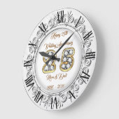 Gelukkig Customize Zilver 25e verjaardag Grote Klok (Hoek)