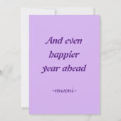 Gelukkig Dag en Geluk Jaar Verjaardenkaart (Achterkant)