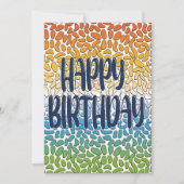 Gelukkig Dag en Geluk Jaar Verjaardenkaart (Voorkant)