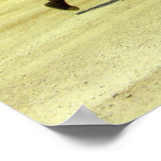 Gelukkig dag kamelen in de woestijn poster (Hoek)