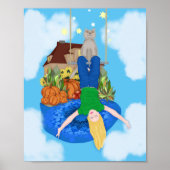 Gelukkig dag. Naar beneden Poster (Voorkant)