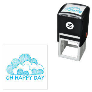 Gelukkig dag positieve energiewolk zelfinktende stempel