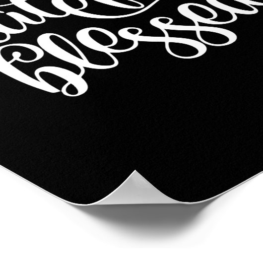 Gelukkig dankbaar gezegend poster (Hoek)