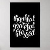 Gelukkig dankbaar gezegend poster (Voorkant)