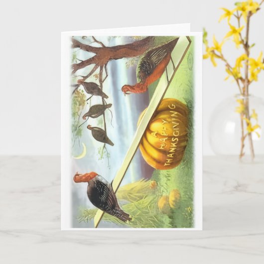 Gelukkig Dankfeest Groetkaart Kaart (Gele Bloem)