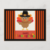 Gelukkig dankzegging van de heer Turkey Briefkaart (Voorkant)