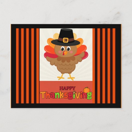 Gelukkig dankzegging van de heer Turkey Briefkaart (Voorkant)