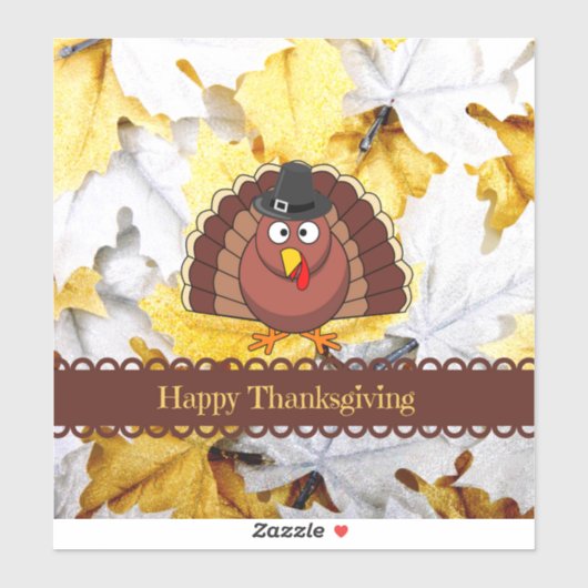 Gelukkig dankzegging van de heer Turkey Sticker (Vel)