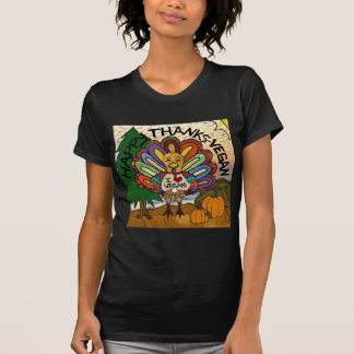 Gelukkig dankzegging vegan kalkoen t-shirt