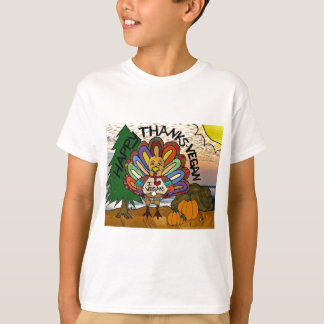 Gelukkig dankzegging vegan kalkoen t-shirt