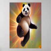 Gelukkig dansen Panda | AI Art Poster (Voorkant)